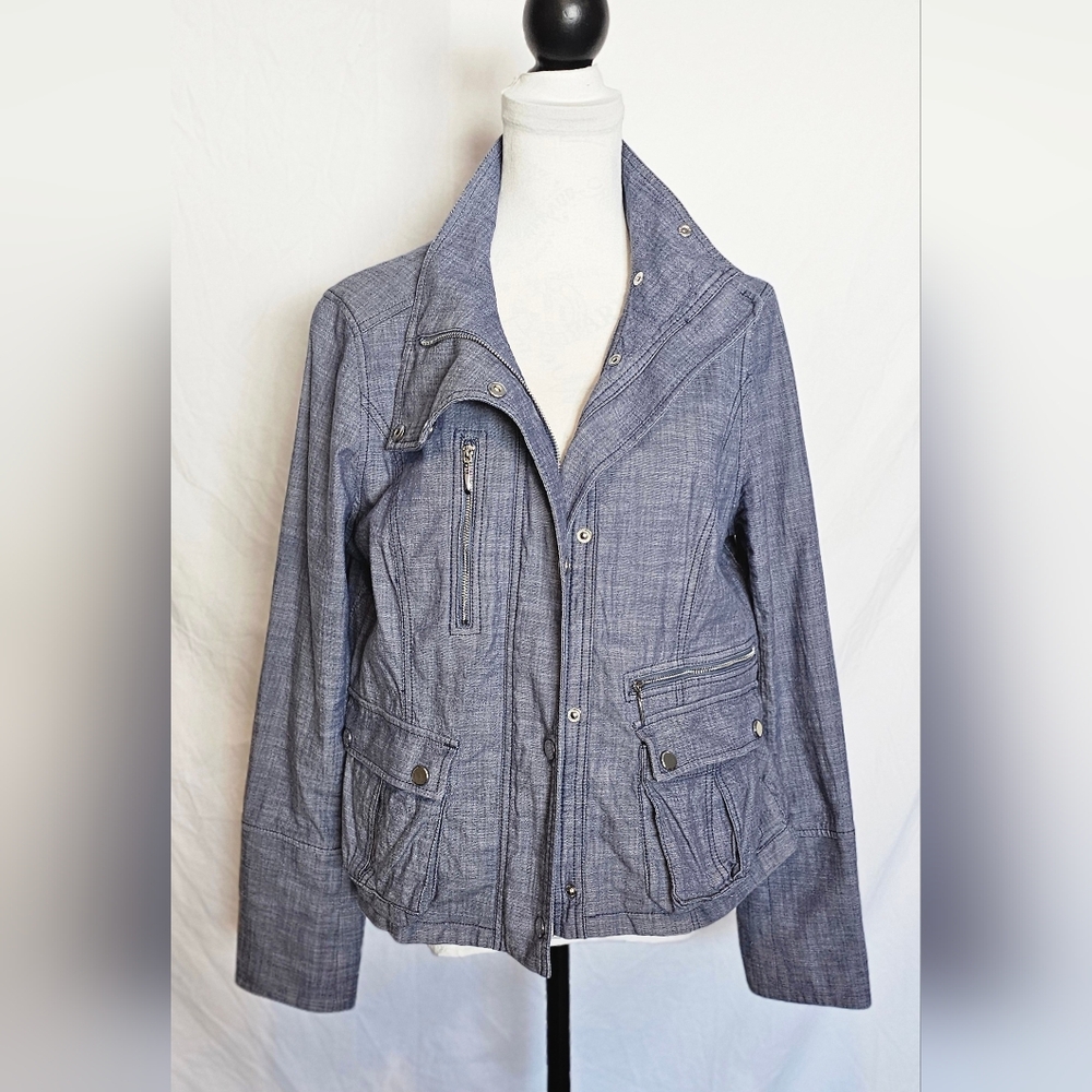 *NWOT* White House Black Market Blue Utility Jacket